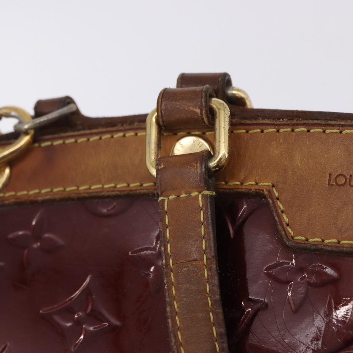 LOUIS VUITTON Vernis Blair MM Hand Bag 2way Rouge Favist M91690 LV Auth EC506