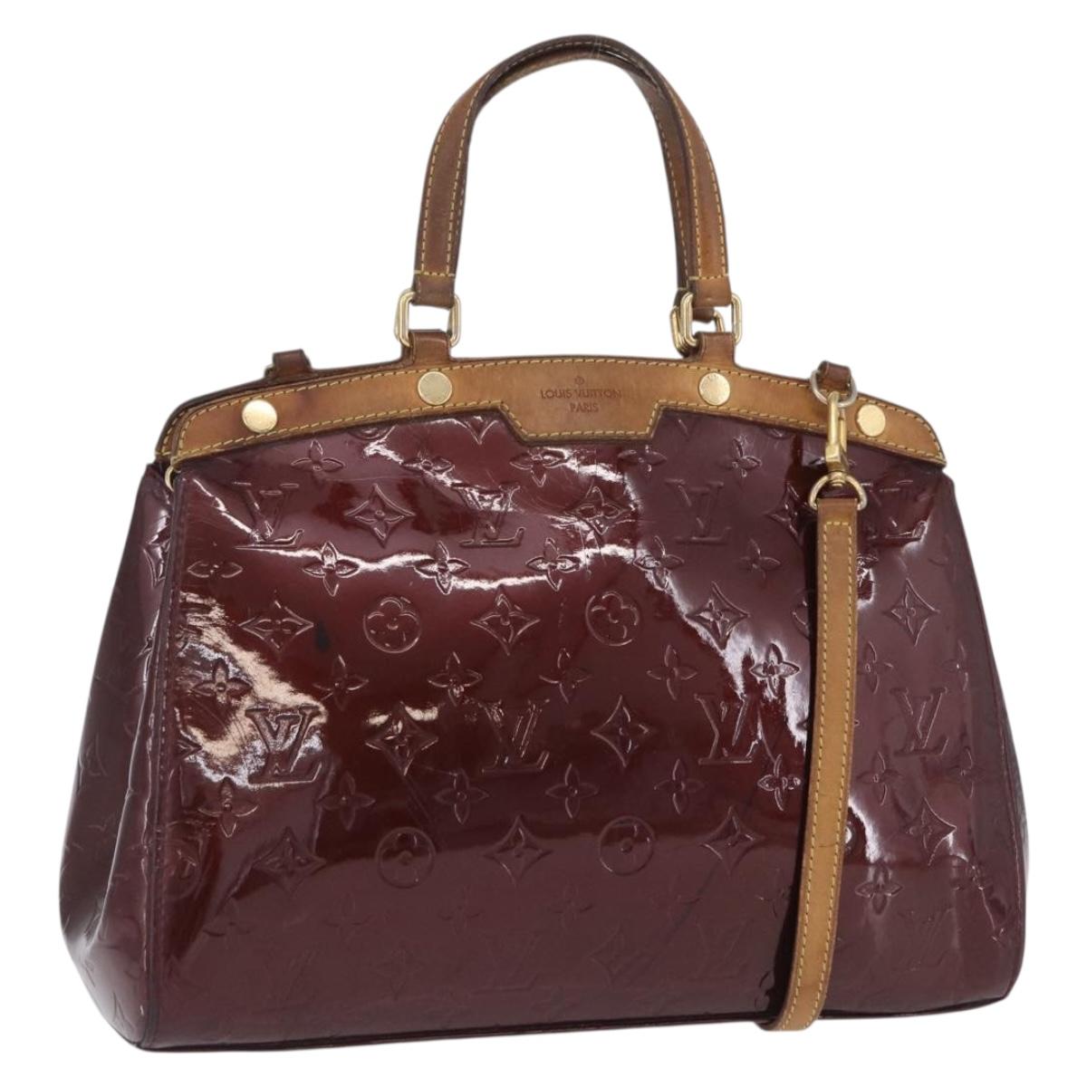 LOUIS VUITTON Vernis Blair MM Hand Bag 2way Rouge Favist M91690 LV Auth EC506