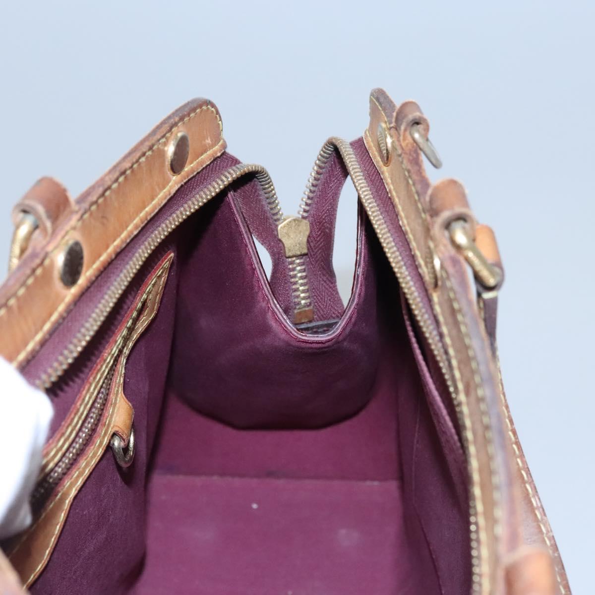 LOUIS VUITTON Vernis Blair MM Hand Bag 2way Rouge Favist M91690 LV Auth EC506