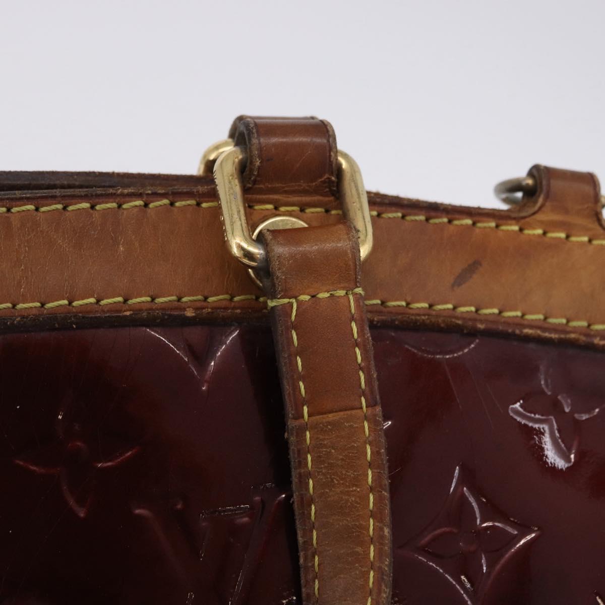 LOUIS VUITTON Vernis Blair MM Hand Bag 2way Rouge Favist M91690 LV Auth EC506