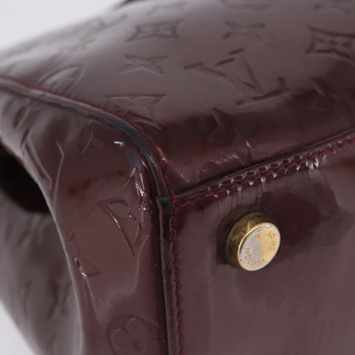 LOUIS VUITTON Vernis Blair MM Hand Bag 2way Rouge Favist M91690 LV Auth EC506