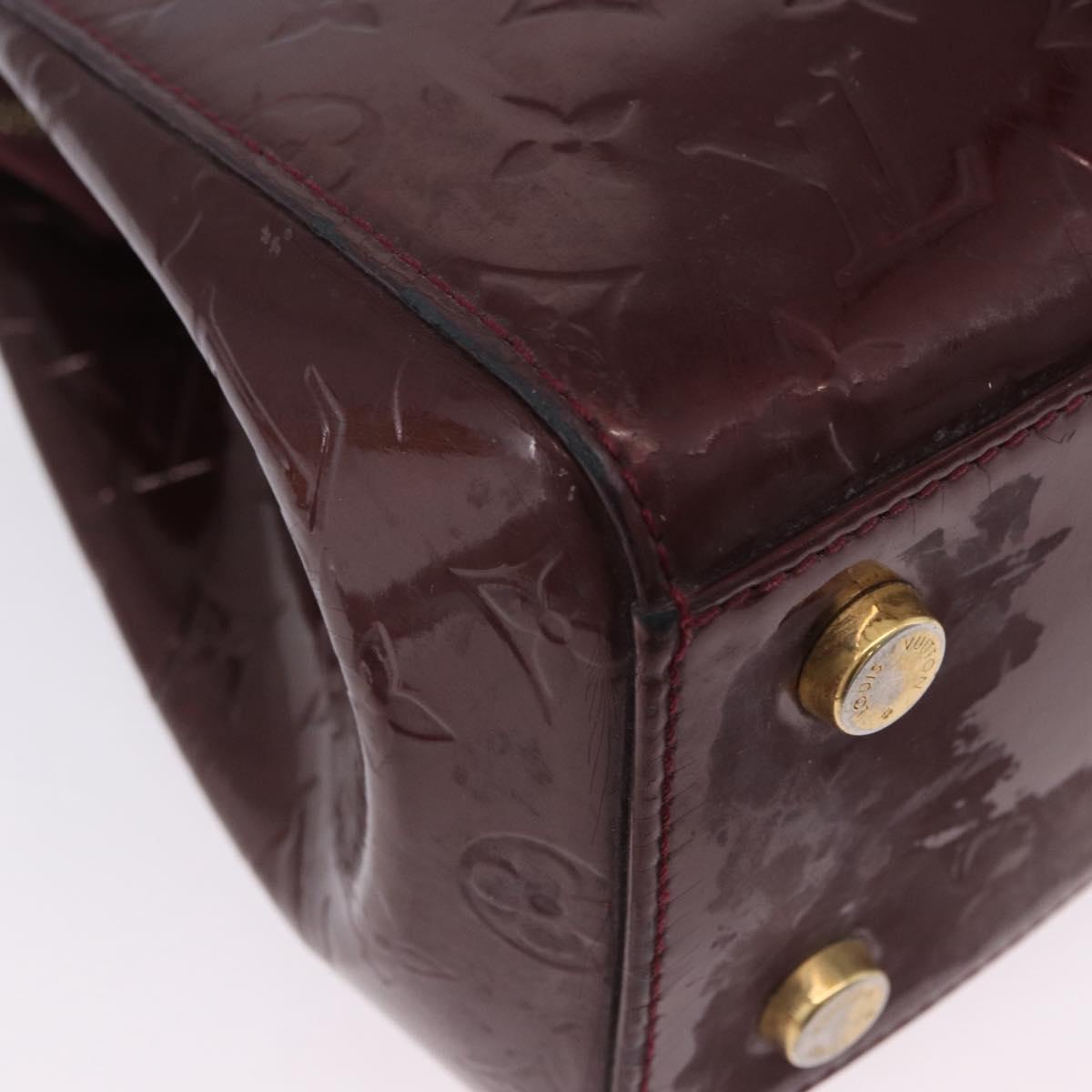 LOUIS VUITTON Vernis Blair MM Hand Bag 2way Rouge Favist M91690 LV Auth EC506