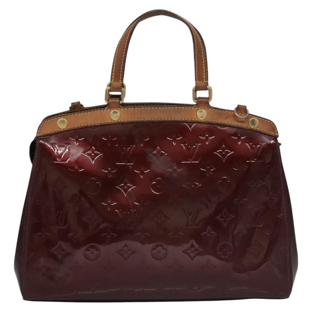 LOUIS VUITTON Vernis Blair MM Hand Bag 2way Rouge Favist M91690 LV Auth EC506