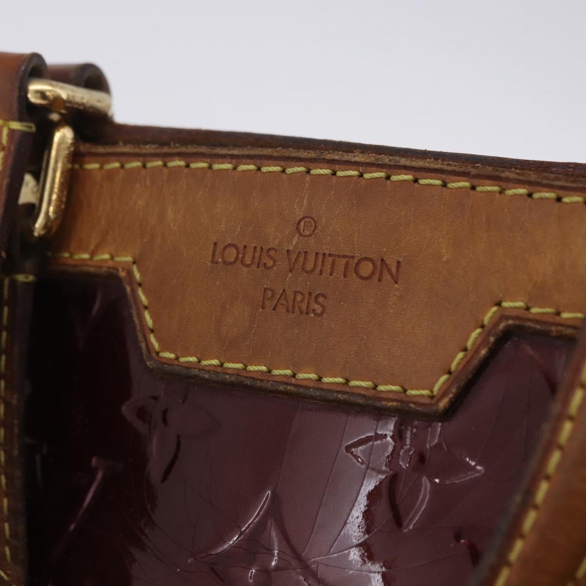 LOUIS VUITTON Vernis Blair MM Hand Bag 2way Rouge Favist M91690 LV Auth EC506