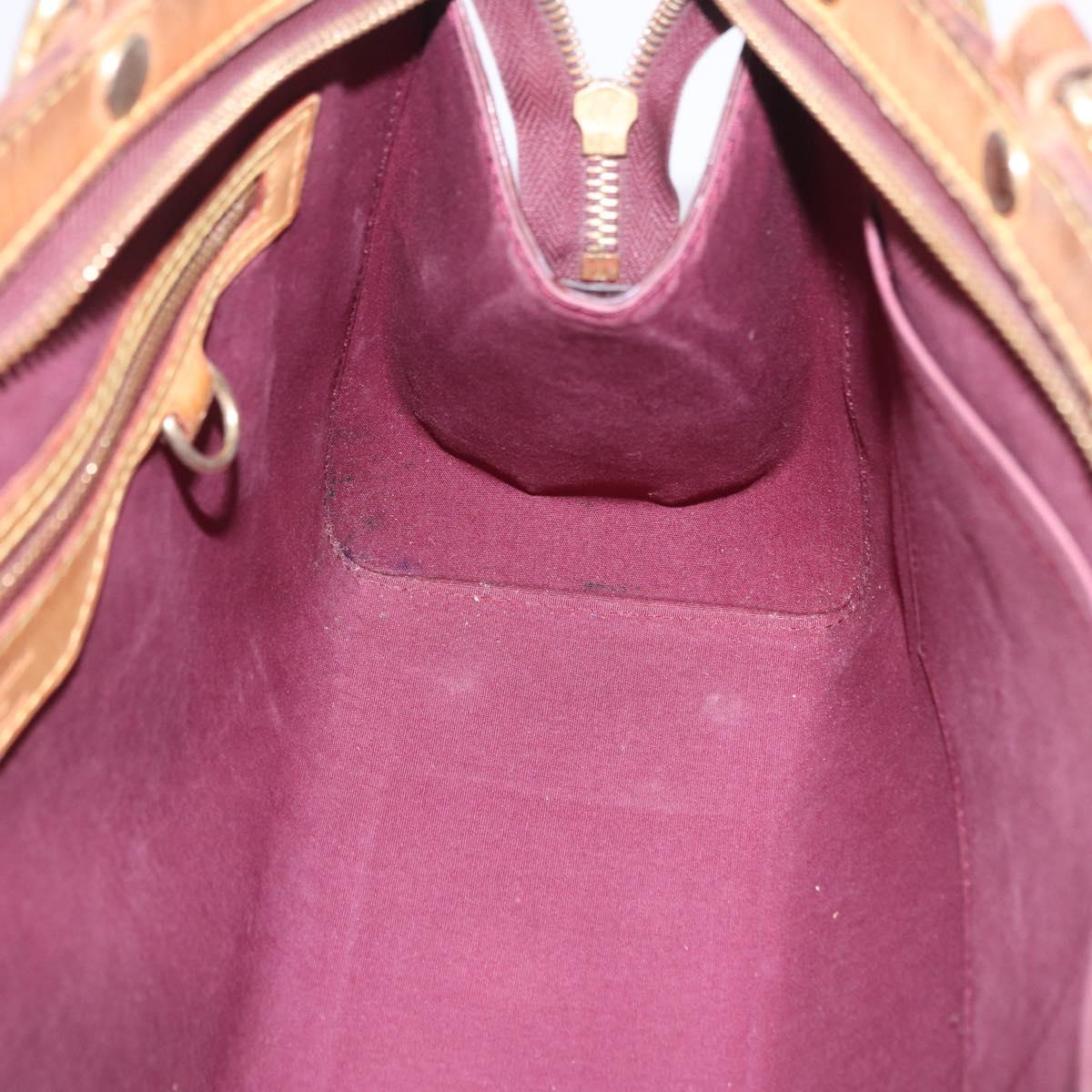 LOUIS VUITTON Vernis Blair MM Hand Bag 2way Rouge Favist M91690 LV Auth EC506