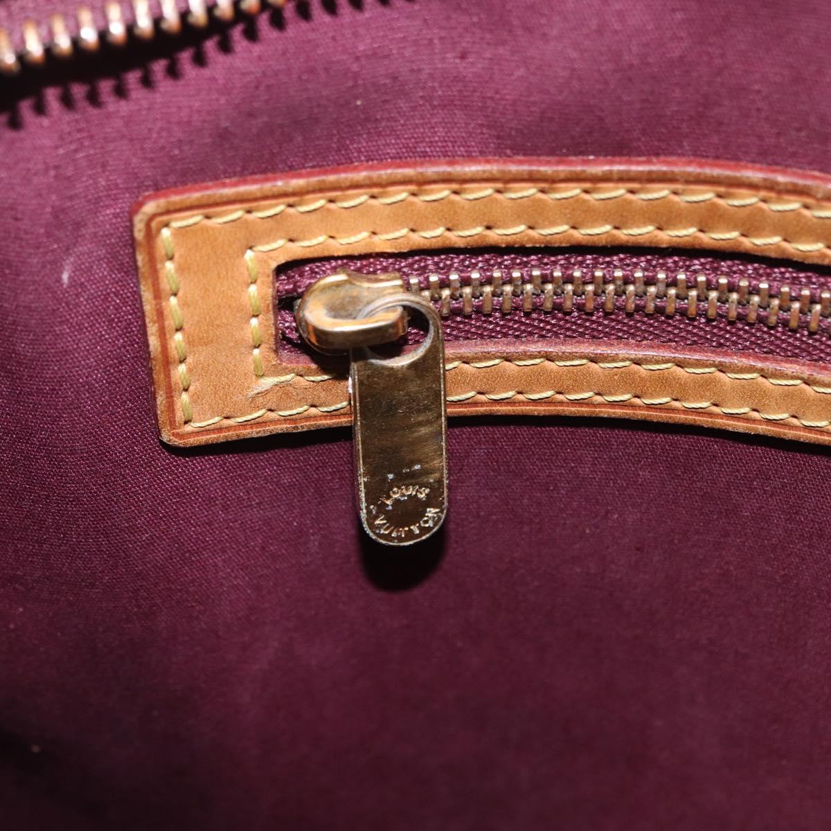LOUIS VUITTON Vernis Blair MM Hand Bag 2way Rouge Favist M91690 LV Auth EC506