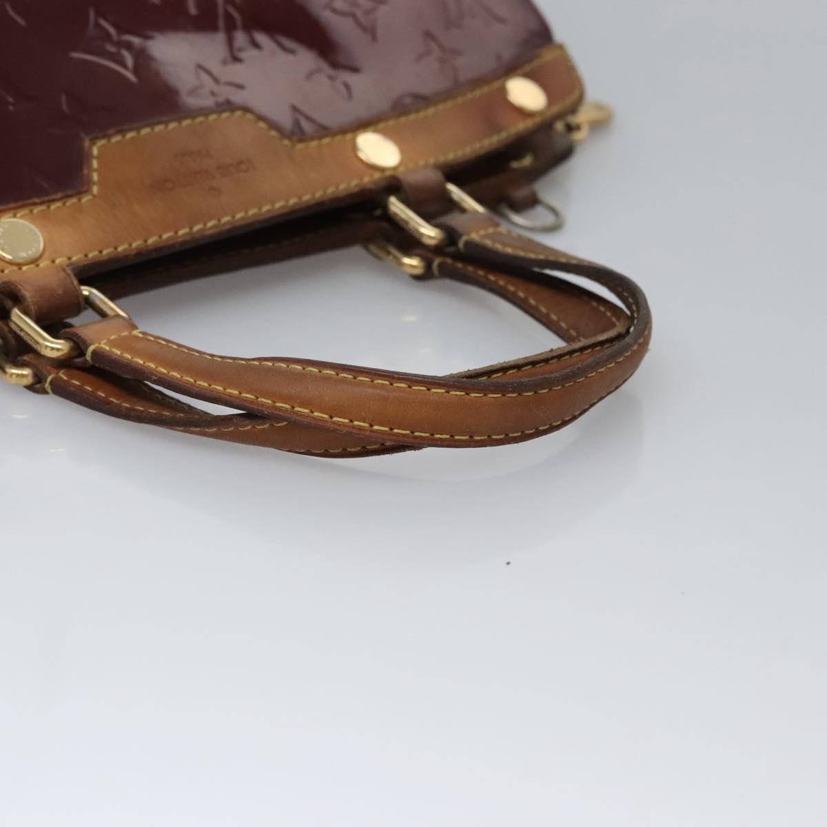 LOUIS VUITTON Vernis Blair MM Hand Bag 2way Rouge Favist M91690 LV Auth EC506