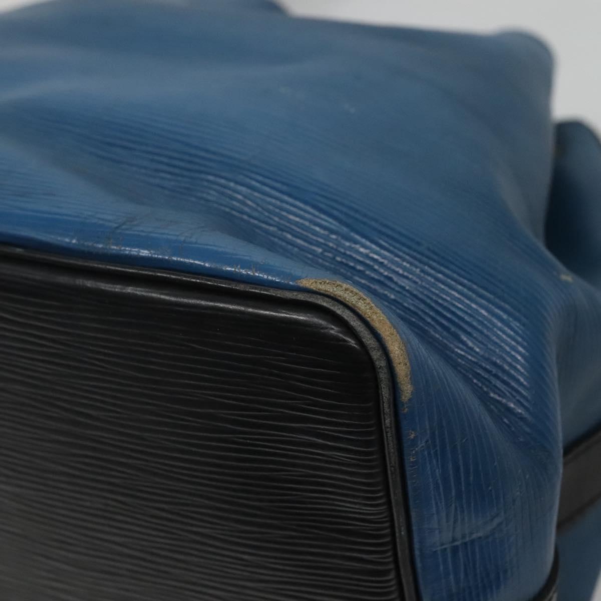 LOUIS VUITTON Epi Petit Noe Shoulder Bag Bicolor Black Blue M44152 Auth EC511
