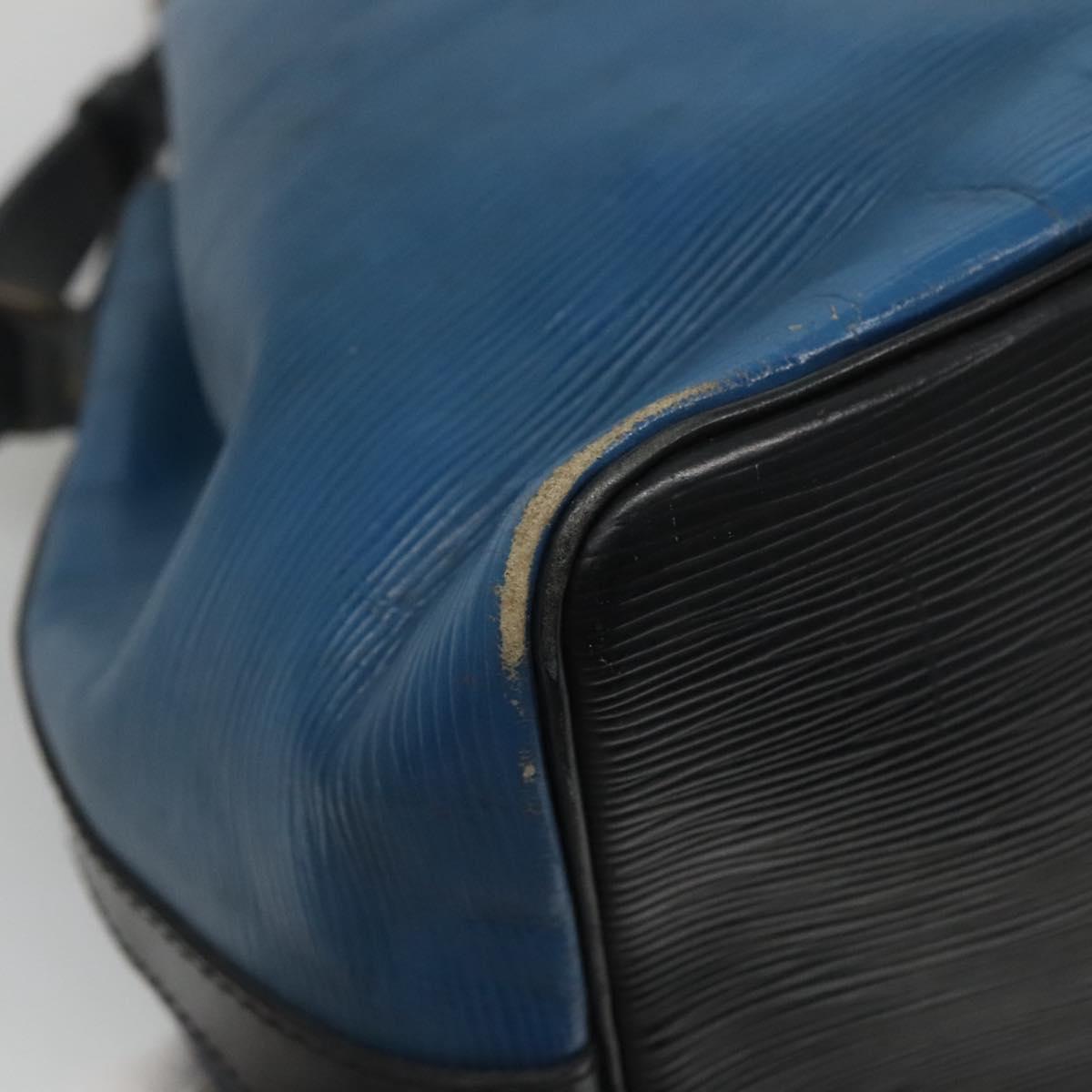 LOUIS VUITTON Epi Petit Noe Shoulder Bag Bicolor Black Blue M44152 Auth EC511