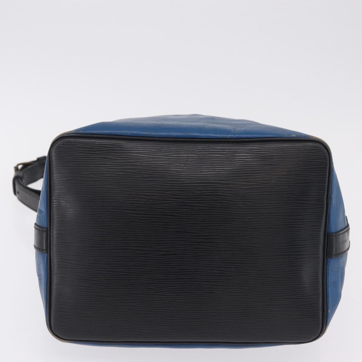 LOUIS VUITTON Epi Petit Noe Shoulder Bag Bicolor Black Blue M44152 Auth EC511
