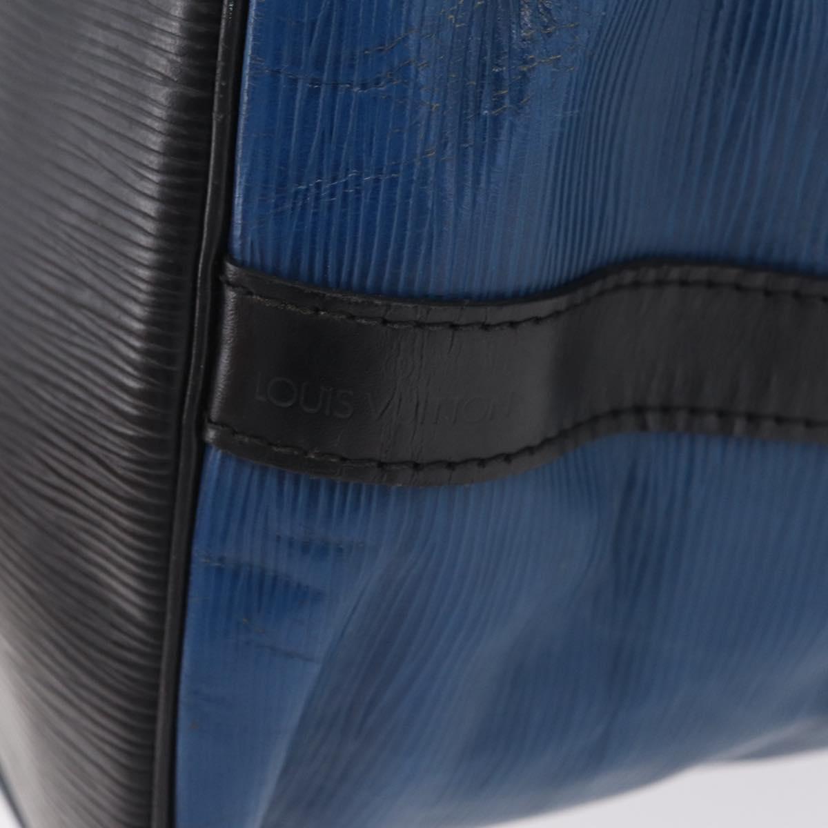 LOUIS VUITTON Epi Petit Noe Shoulder Bag Bicolor Black Blue M44152 Auth EC511