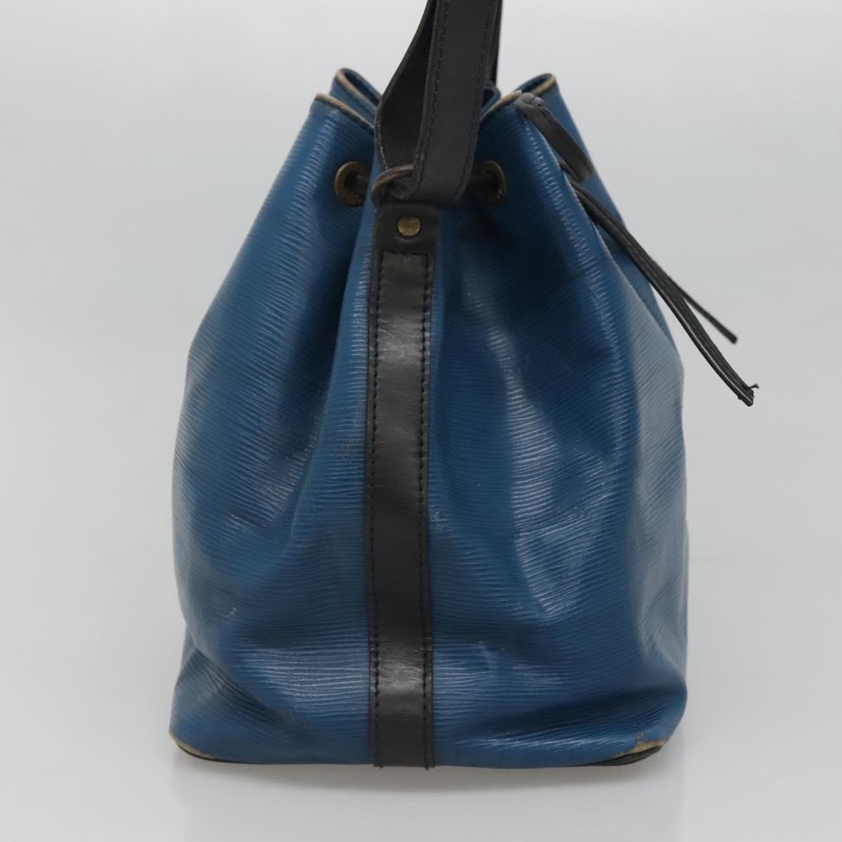 LOUIS VUITTON Epi Petit Noe Shoulder Bag Bicolor Black Blue M44152 Auth EC511