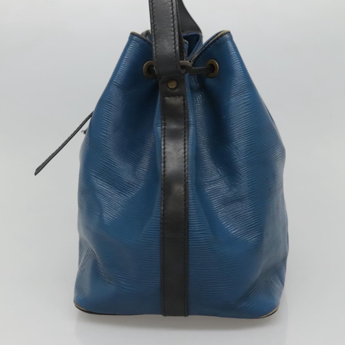 LOUIS VUITTON Epi Petit Noe Shoulder Bag Bicolor Black Blue M44152 Auth EC511