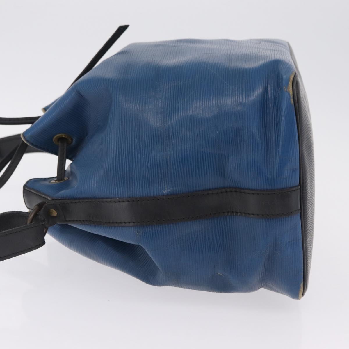 LOUIS VUITTON Epi Petit Noe Shoulder Bag Bicolor Black Blue M44152 Auth EC511