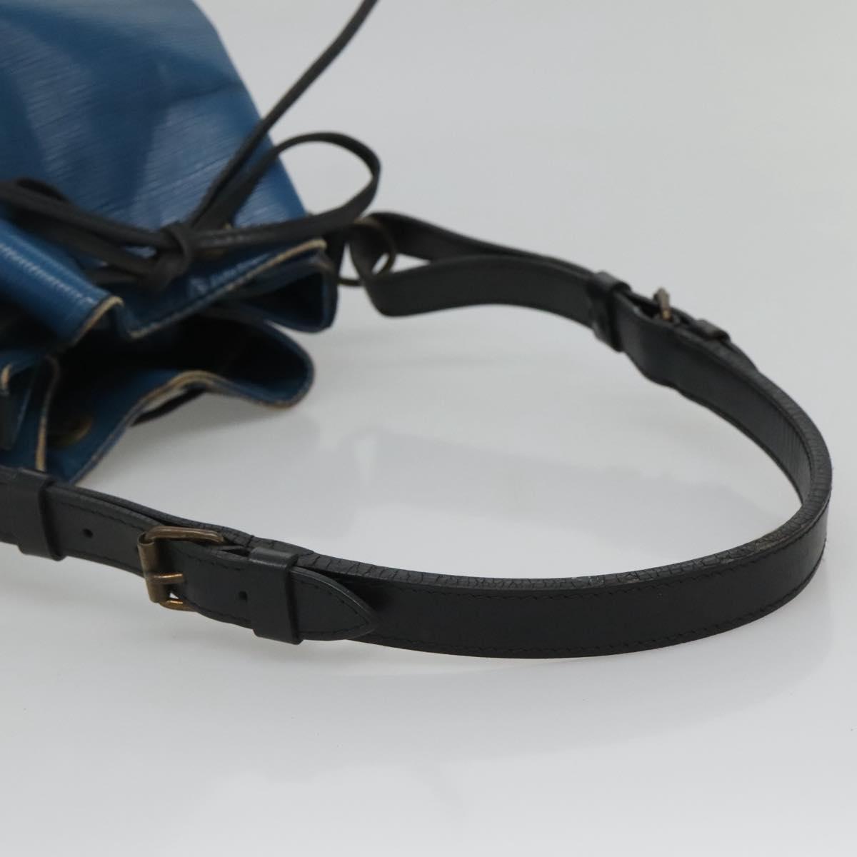 LOUIS VUITTON Epi Petit Noe Shoulder Bag Bicolor Black Blue M44152 Auth EC511