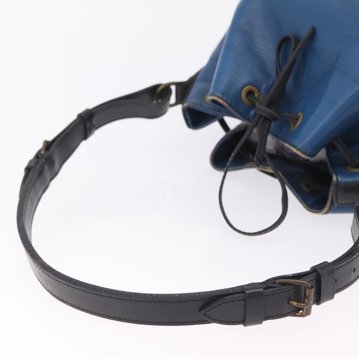 LOUIS VUITTON Epi Petit Noe Shoulder Bag Bicolor Black Blue M44152 Auth EC511