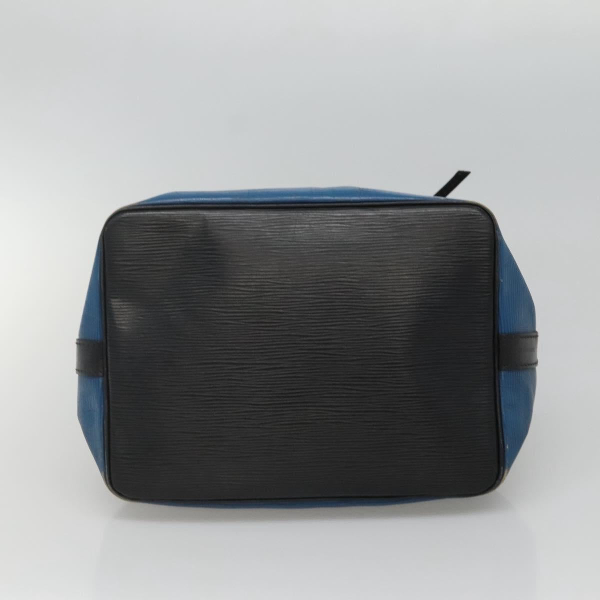 LOUIS VUITTON Epi Petit Noe Shoulder Bag Bicolor Black Blue M44152 Auth EC511