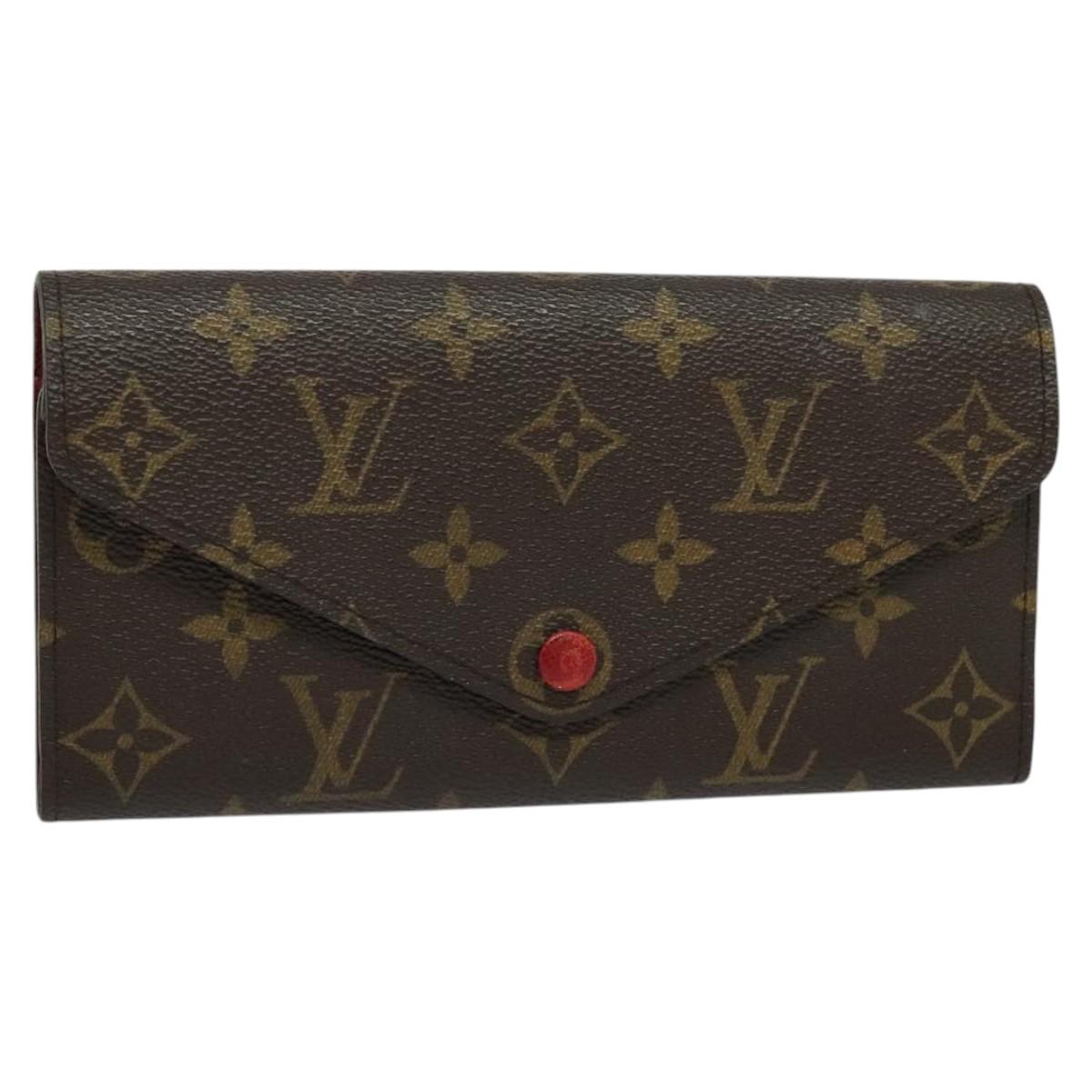 LOUIS VUITTON Monogram Portefeuille Josephine Wallet Red M60139 LV Auth EC518