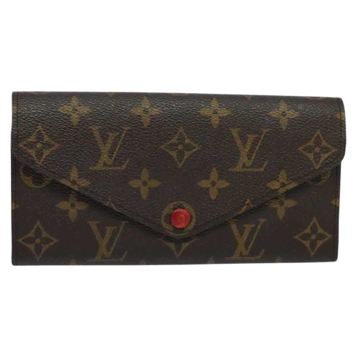 LOUIS VUITTON Monogram Portefeuille Josephine Wallet Red M60139 LV Auth EC518
