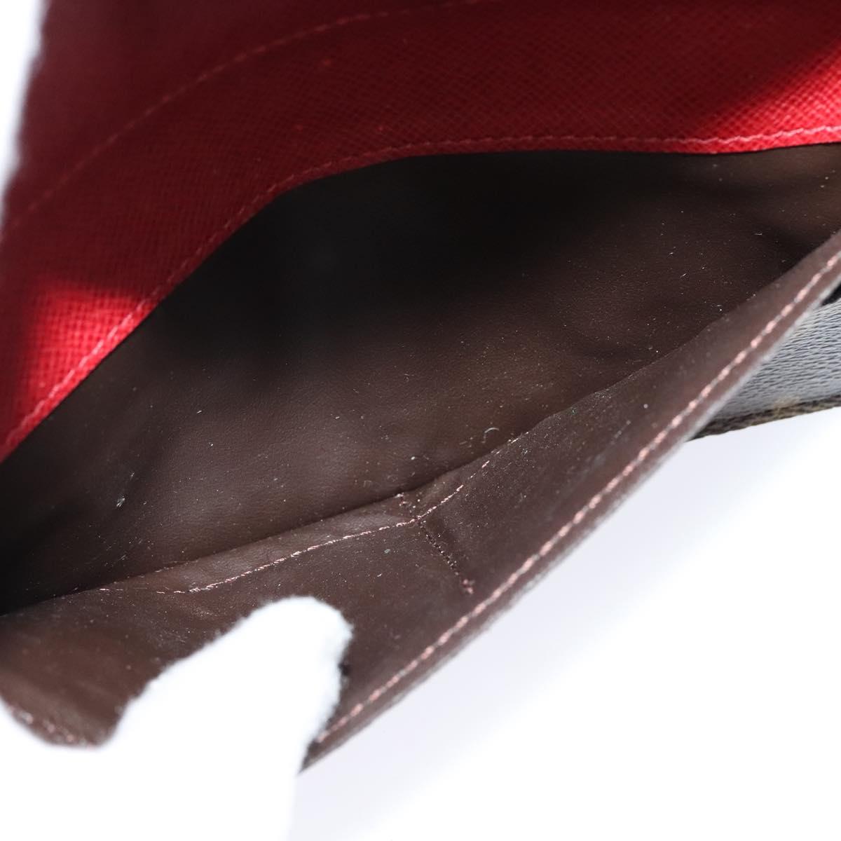 LOUIS VUITTON Monogram Portefeuille Josephine Wallet Red M60139 LV Auth EC518