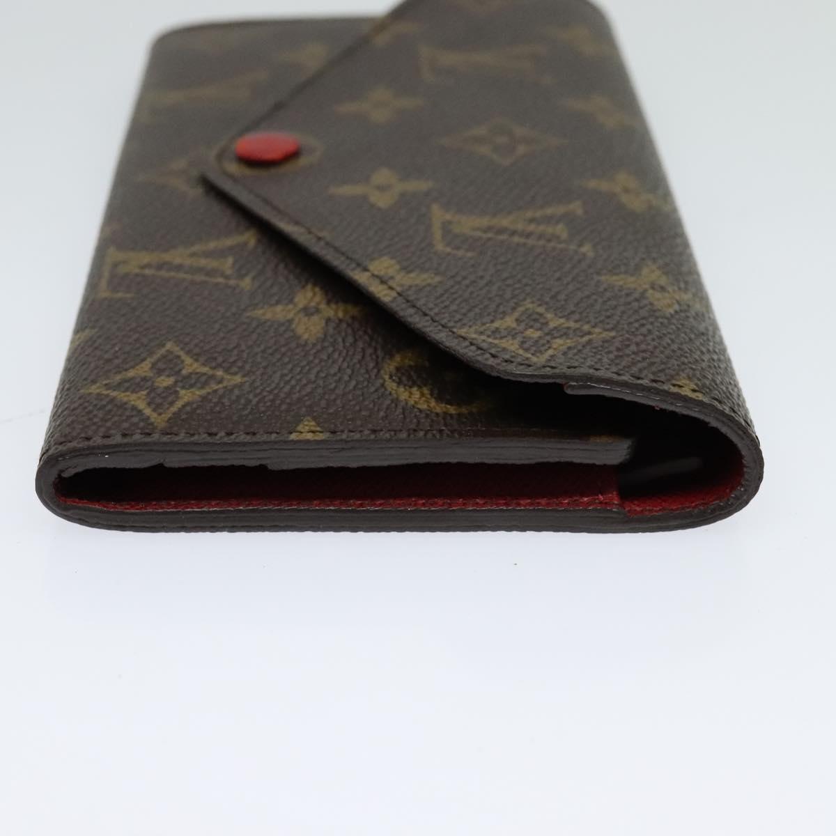 LOUIS VUITTON Monogram Portefeuille Josephine Wallet Red M60139 LV Auth EC518