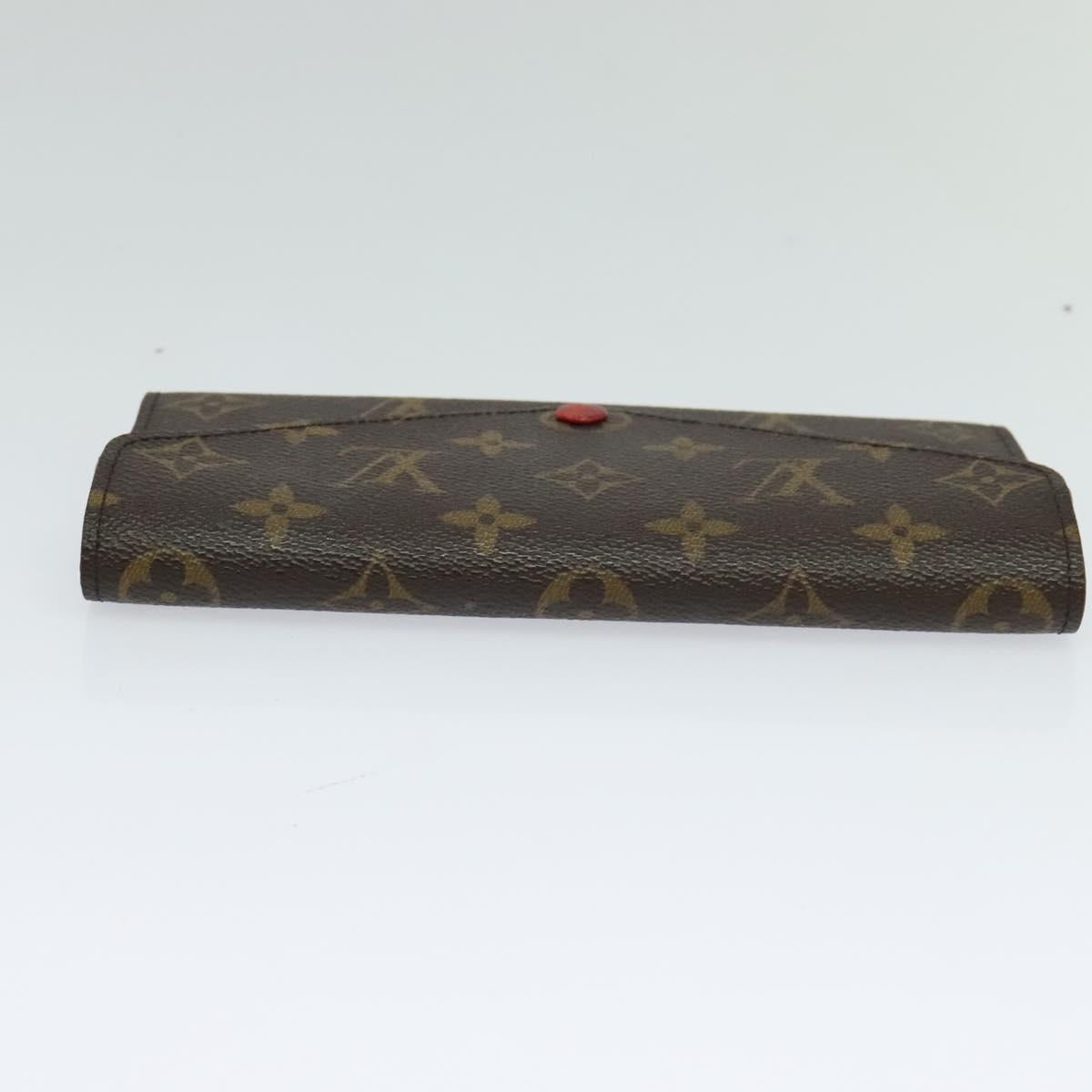 LOUIS VUITTON Monogram Portefeuille Josephine Wallet Red M60139 LV Auth EC518