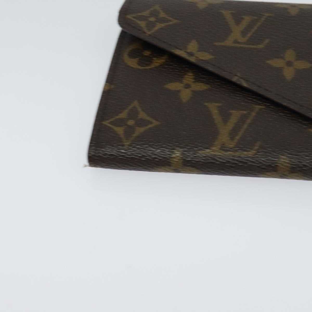 LOUIS VUITTON Monogram Portefeuille Josephine Wallet Red M60139 LV Auth EC518
