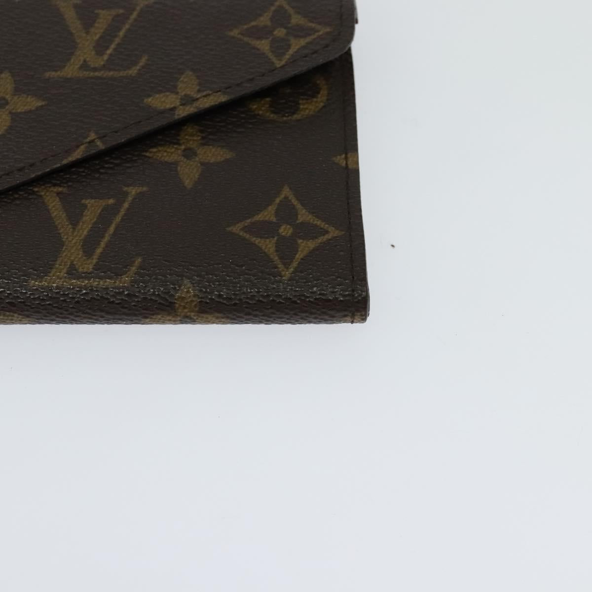 LOUIS VUITTON Monogram Portefeuille Josephine Wallet Red M60139 LV Auth EC518