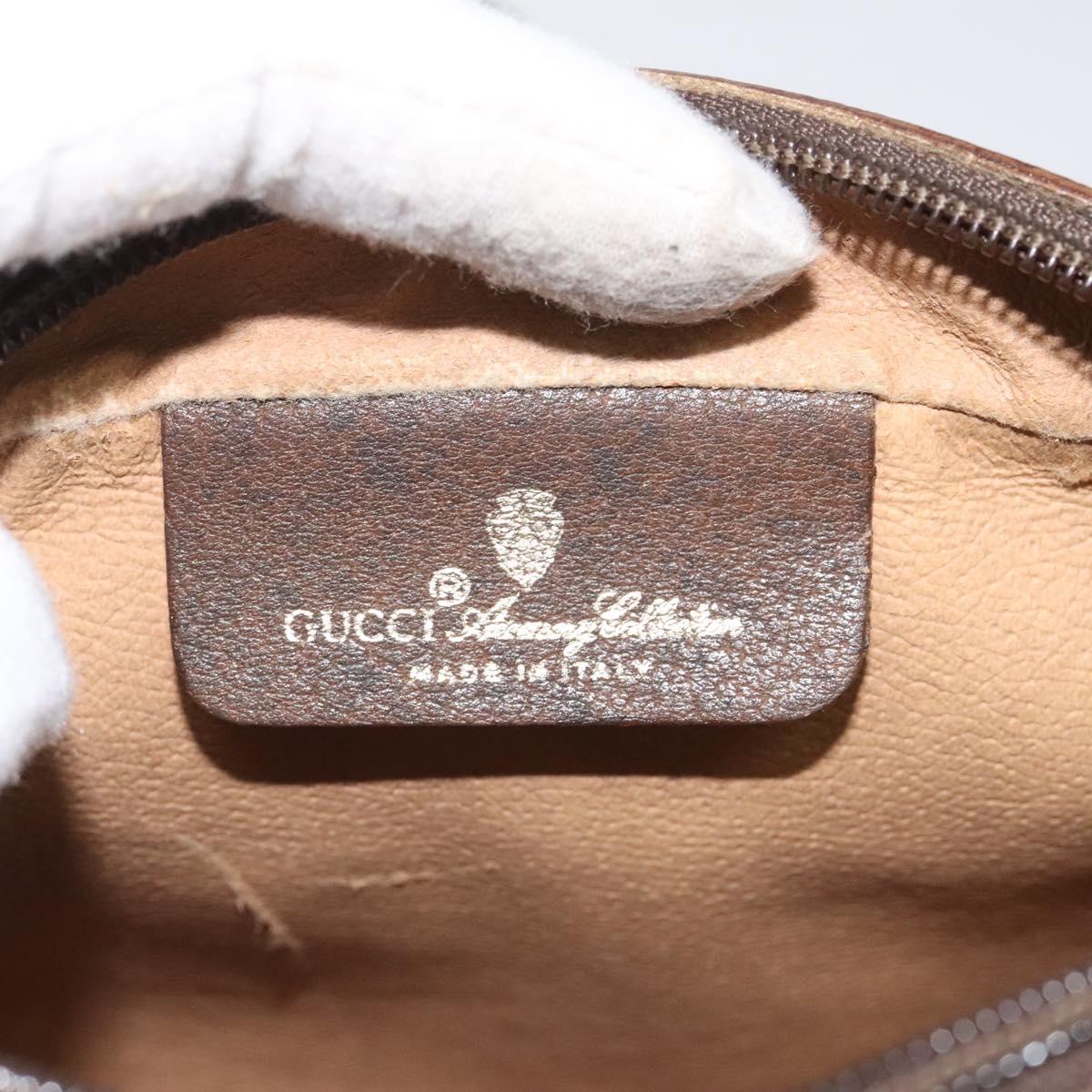 GUCCI GG Supreme Web Sherry Line Bag PVC Beige Gold Red 56 02 087 Auth EC527