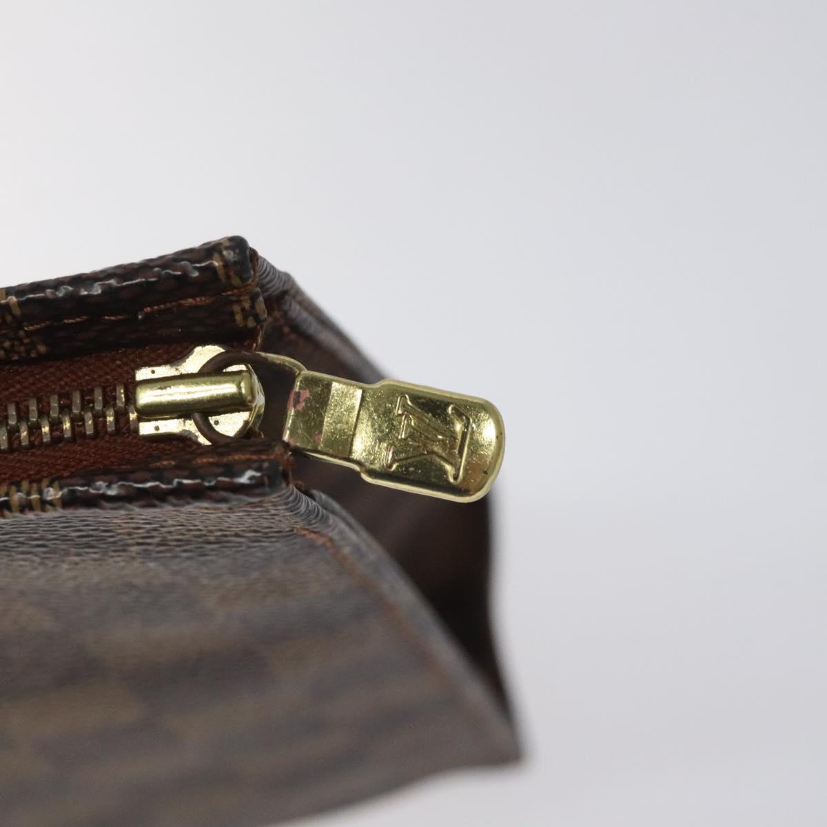 LOUIS VUITTON Damier Ebene Poche Toilette 26 Pouch N47543 LV Auth EC531