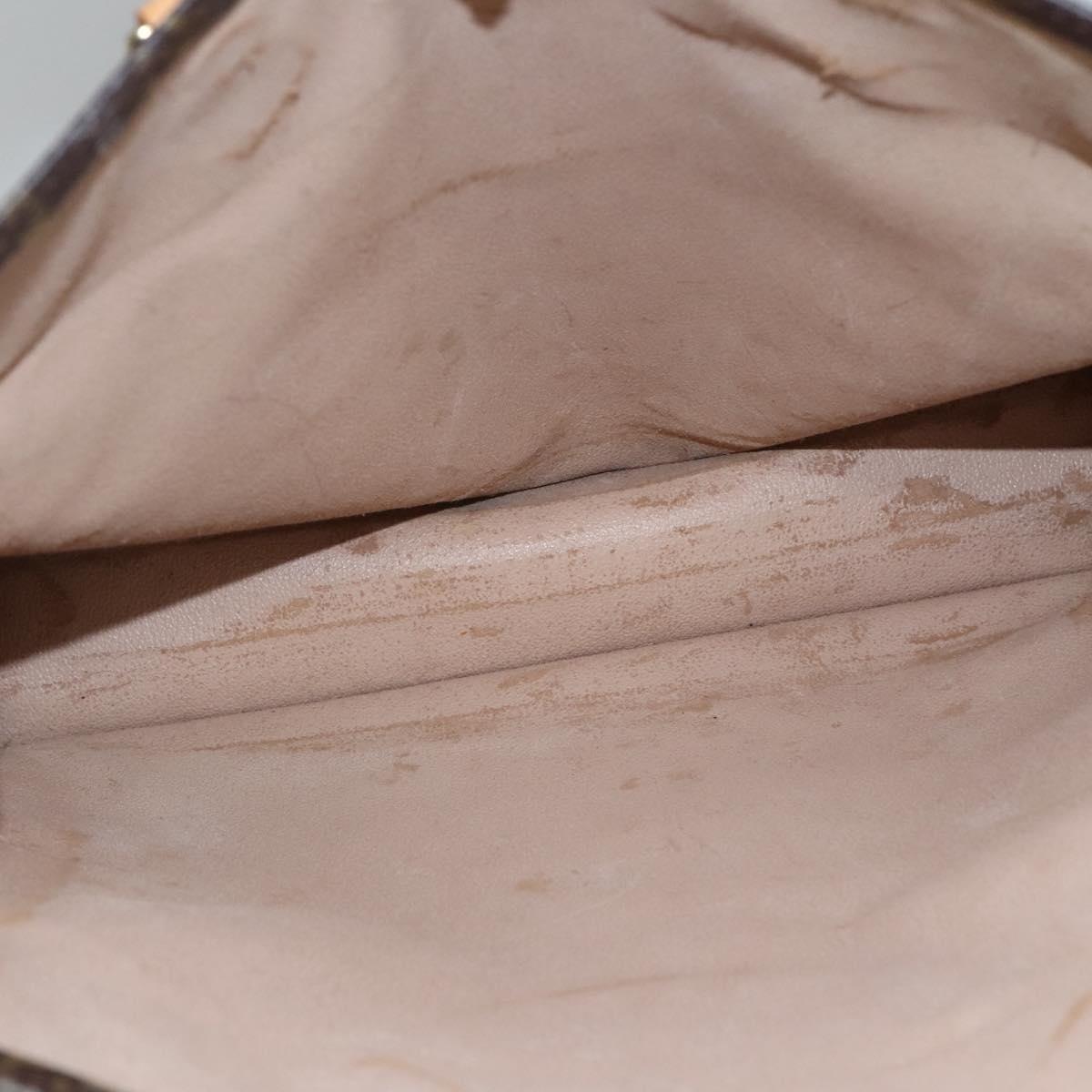 LOUIS VUITTON Monogram Sac Plat Hand Bag M51140 LV Auth EC550