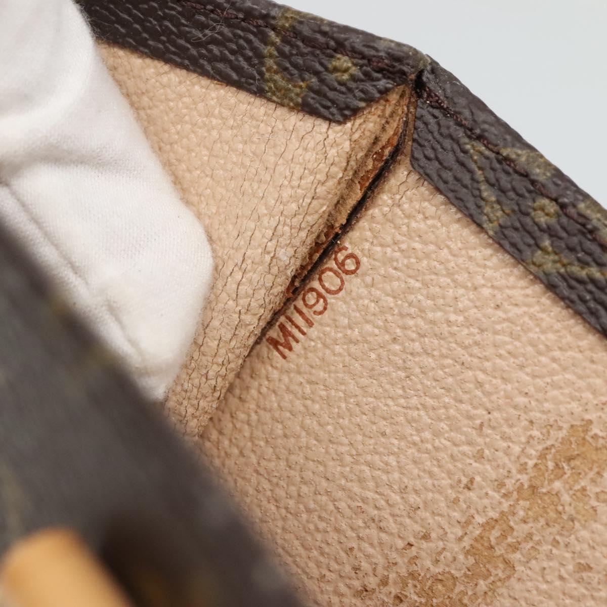 LOUIS VUITTON Monogram Sac Plat Hand Bag M51140 LV Auth EC550