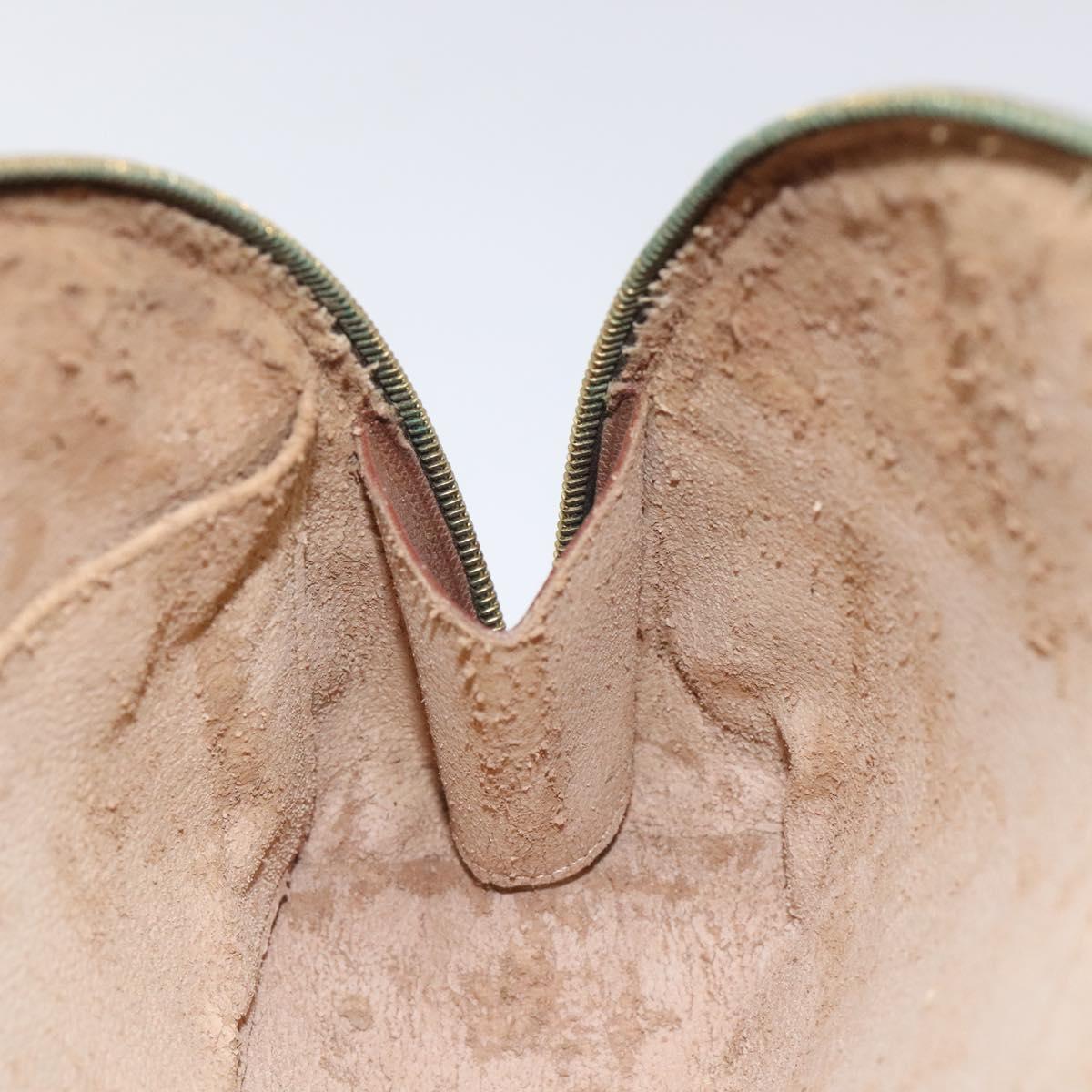 LOUIS VUITTON Monogram Trousse Demi Ronde Cosmetic Pouch M47520 LV Auth EC555