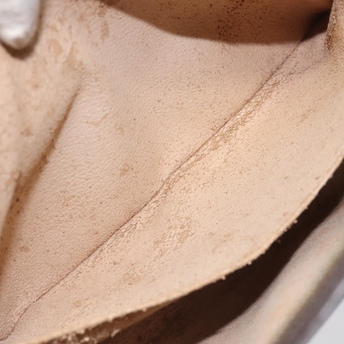 LOUIS VUITTON Monogram Trousse Demi Ronde Cosmetic Pouch M47520 LV Auth EC555