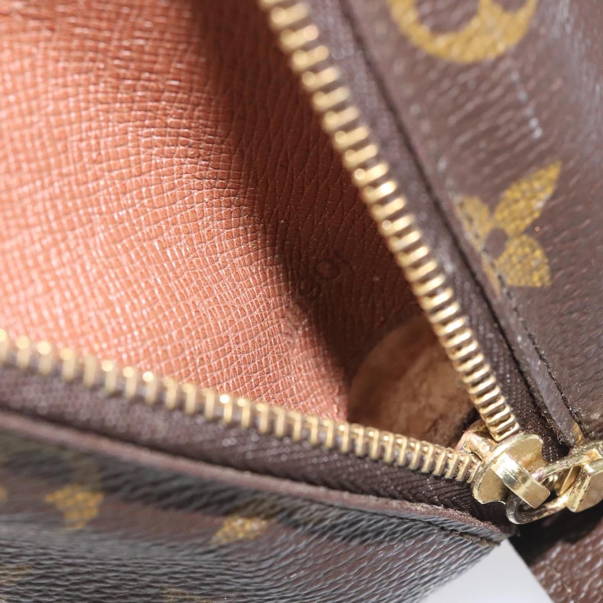 LOUIS VUITTON Monogram Trousse Demi Ronde Cosmetic Pouch M47520 LV Auth EC555