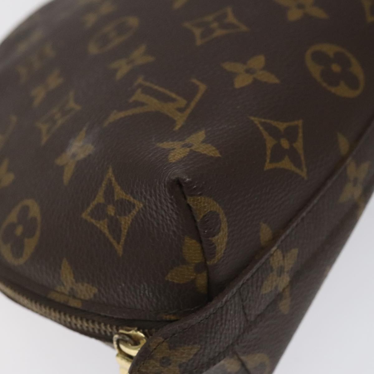 LOUIS VUITTON Monogram Trousse Demi Ronde Cosmetic Pouch M47520 LV Auth EC555