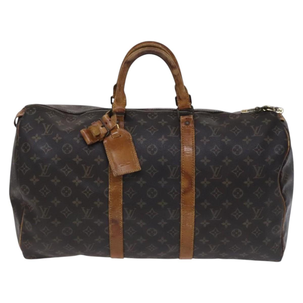 LOUIS VUITTON Monogram Keepall 50 Boston Bag M41426 LV Auth EC556