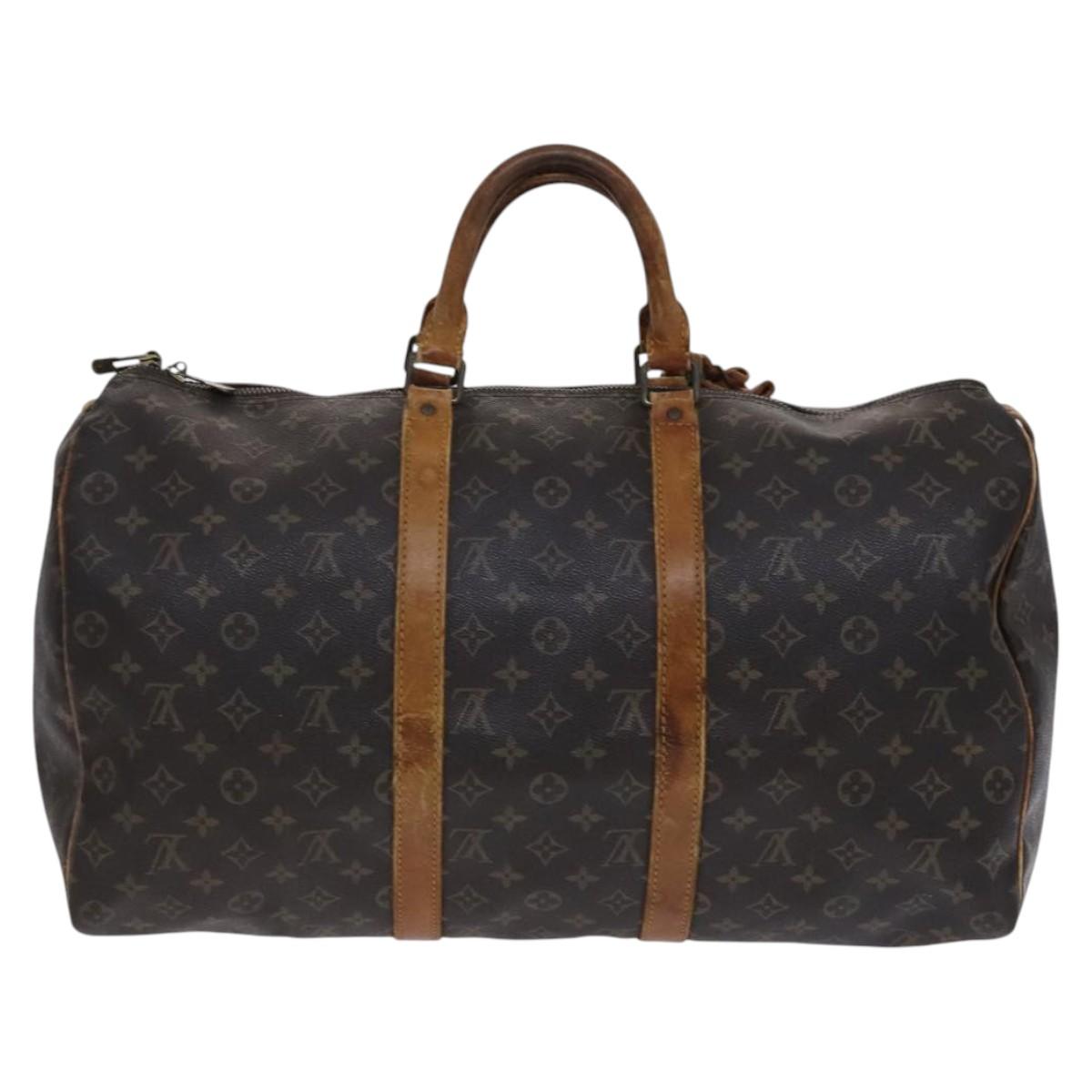LOUIS VUITTON Monogram Keepall 50 Boston Bag M41426 LV Auth EC556