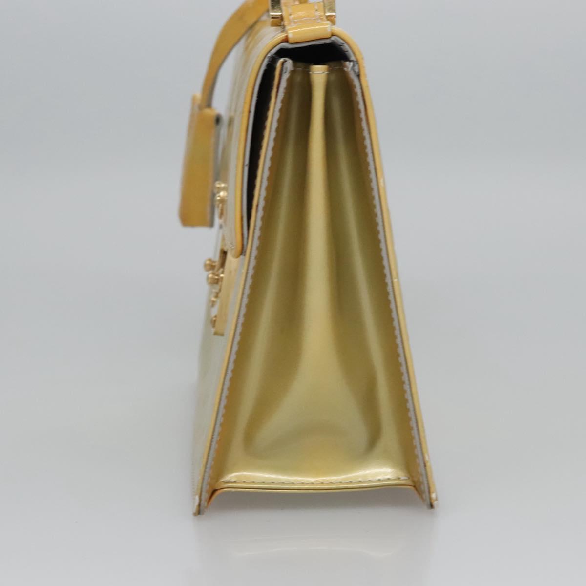 LOUIS VUITTON Monogram Vernis Spring Street Hand Bag Gris M91029 LV Auth EC572