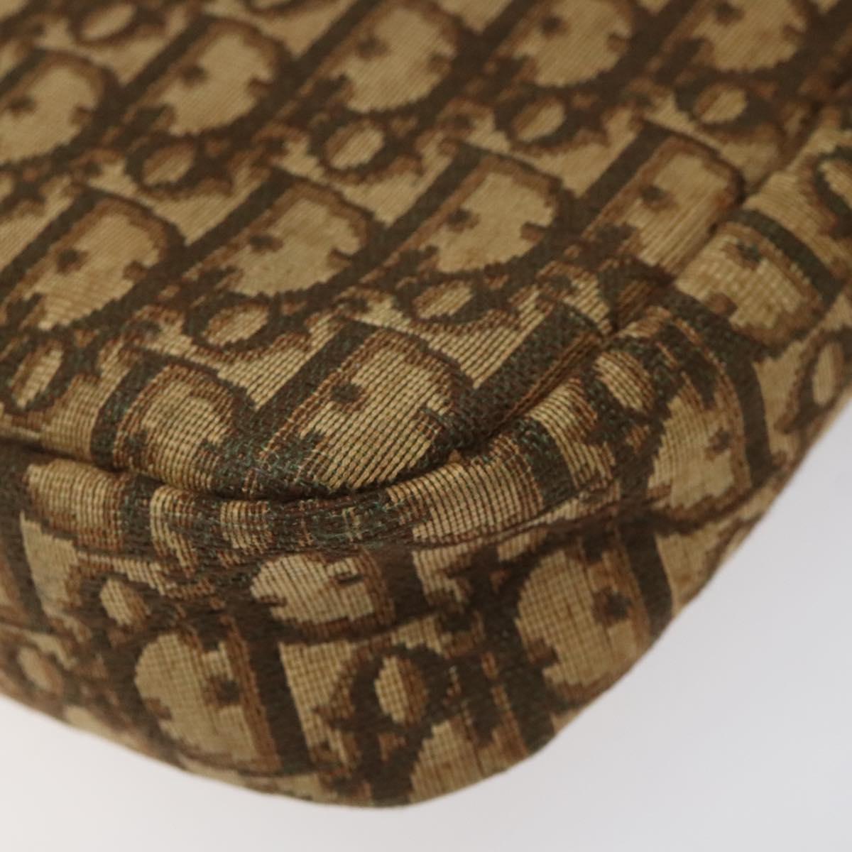 Christian Dior Trotter Canvas Shoulder Bag Brown Auth EC573