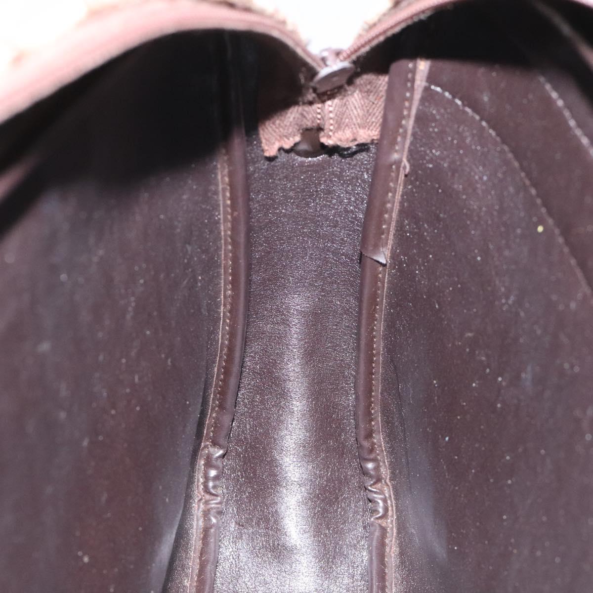 Christian Dior Trotter Canvas Shoulder Bag Brown Auth EC573