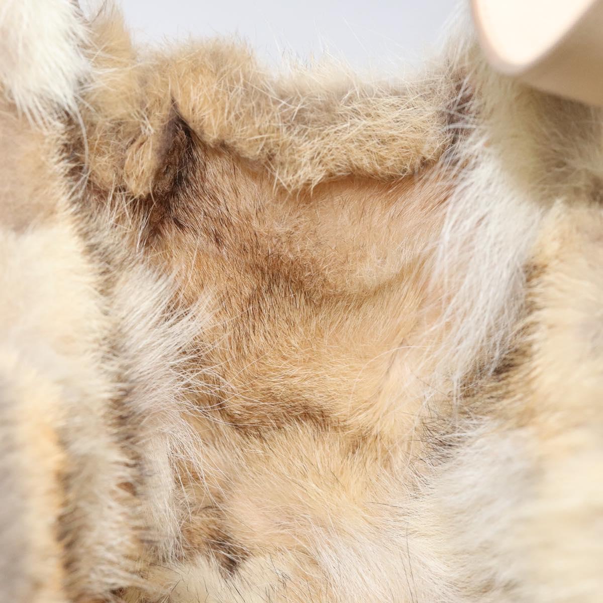 Salvatore Ferragamo Gancini Shoulder Bag Rattan Beige Silver Auth EC583