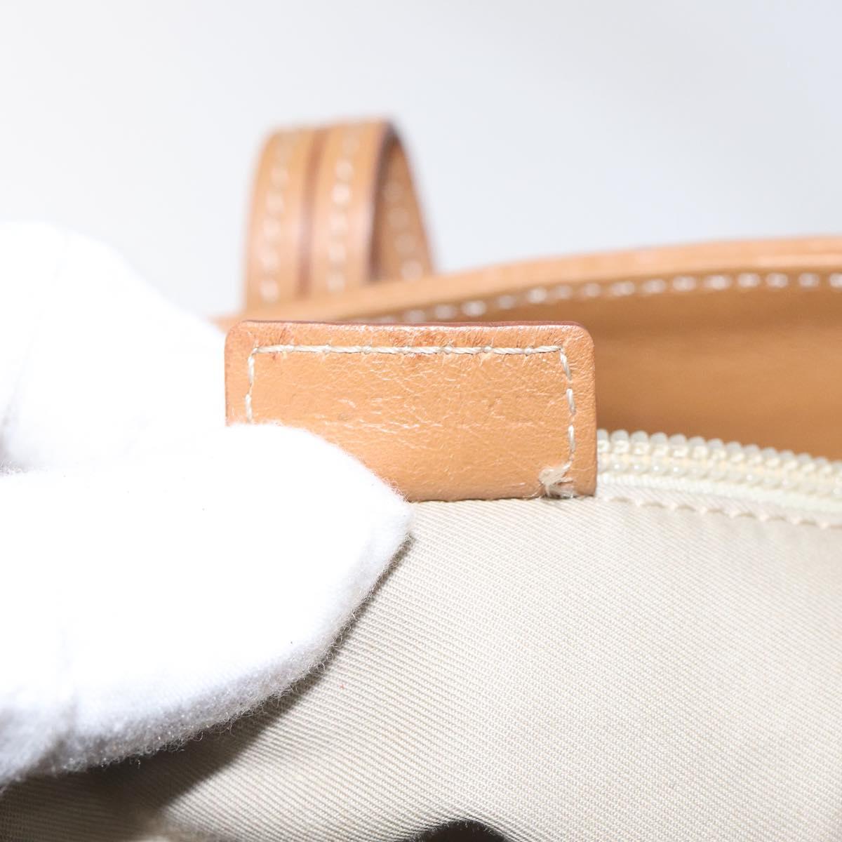 BURBERRY Nova Check Hand Bag PVC Beige Auth EC590