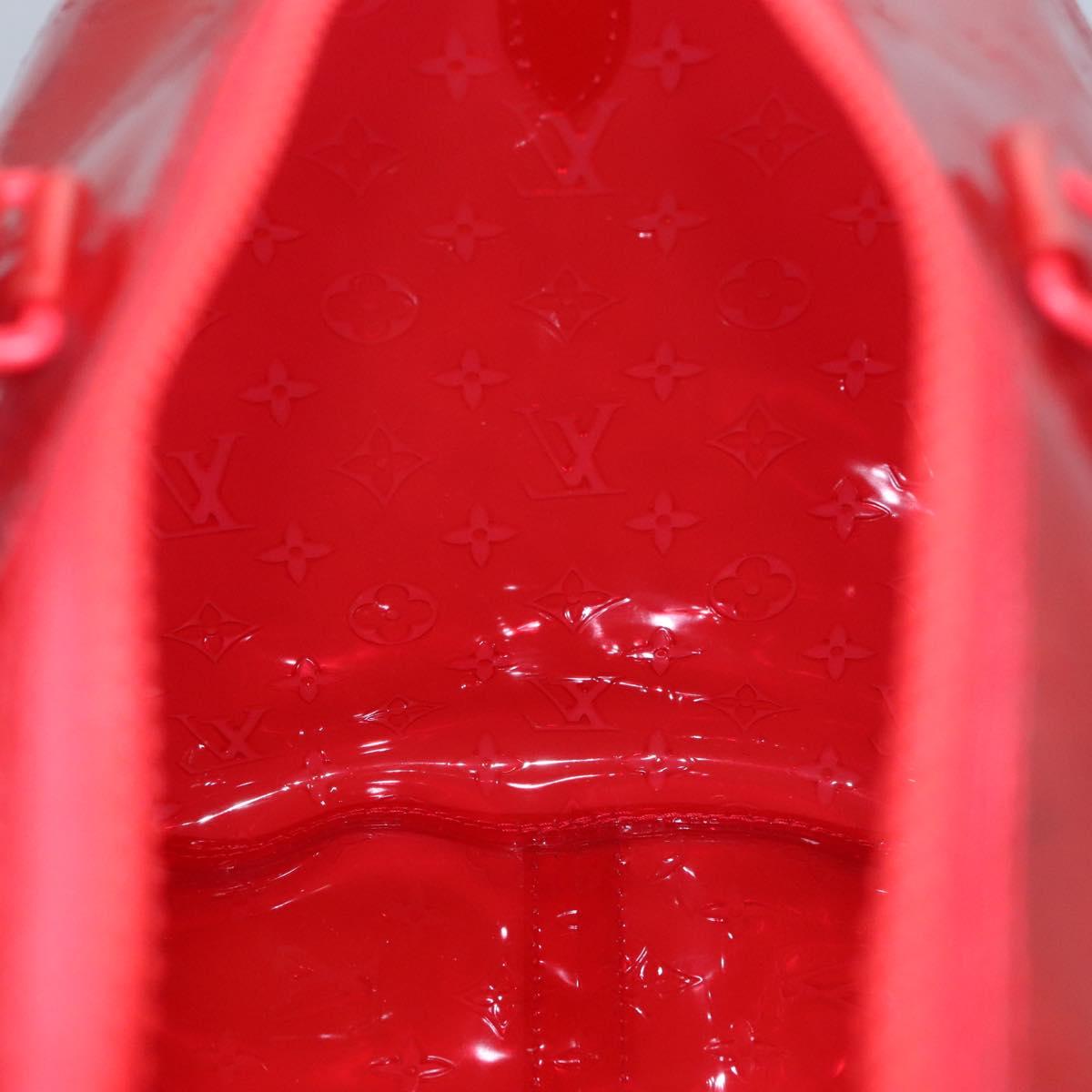 LOUIS VUITTON Monogram Vinyl Keepall Bandouliere 50 Bag Red M41416 Auth EC591SA