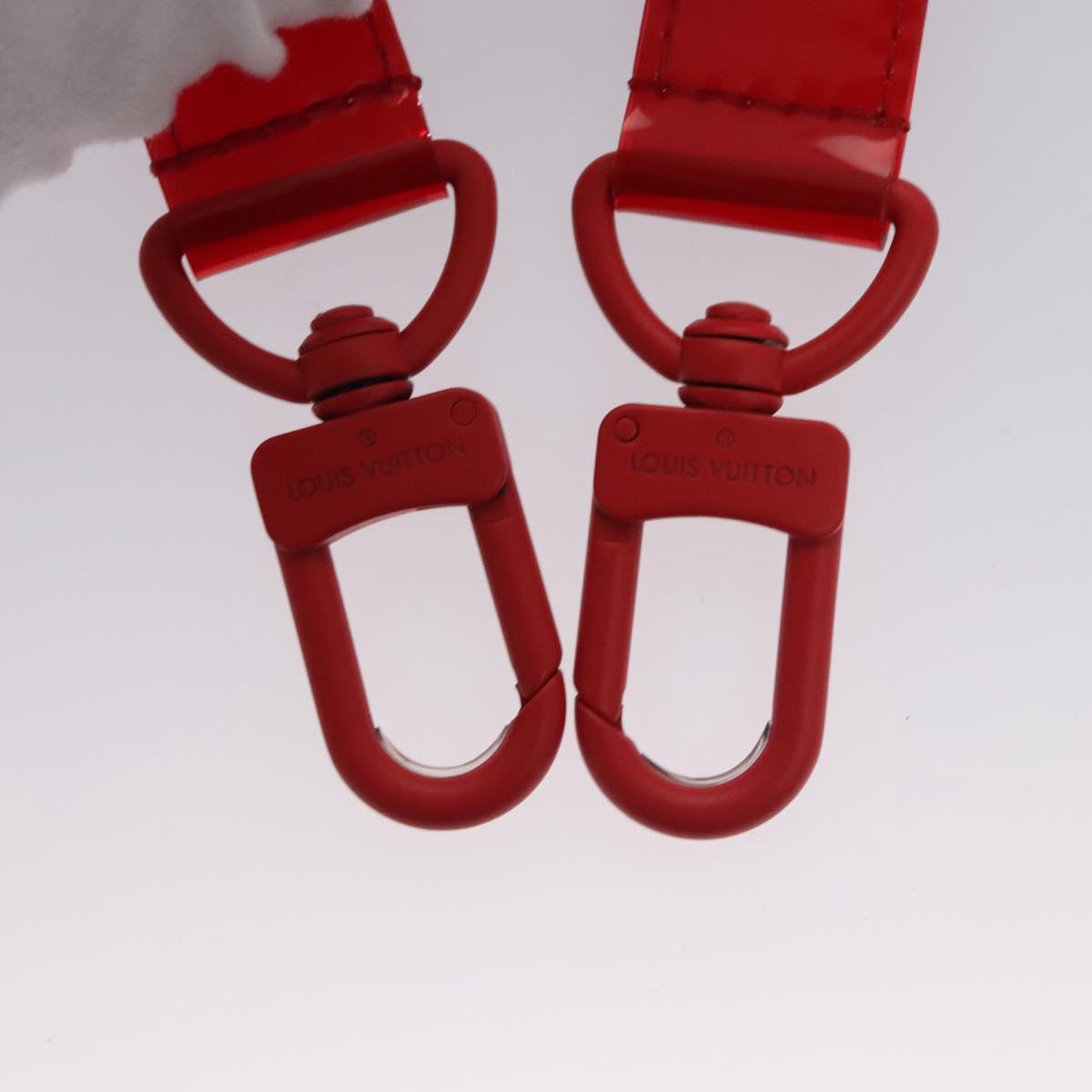 LOUIS VUITTON Monogram Vinyl Keepall Bandouliere 50 Bag Red M41416 Auth EC591SA