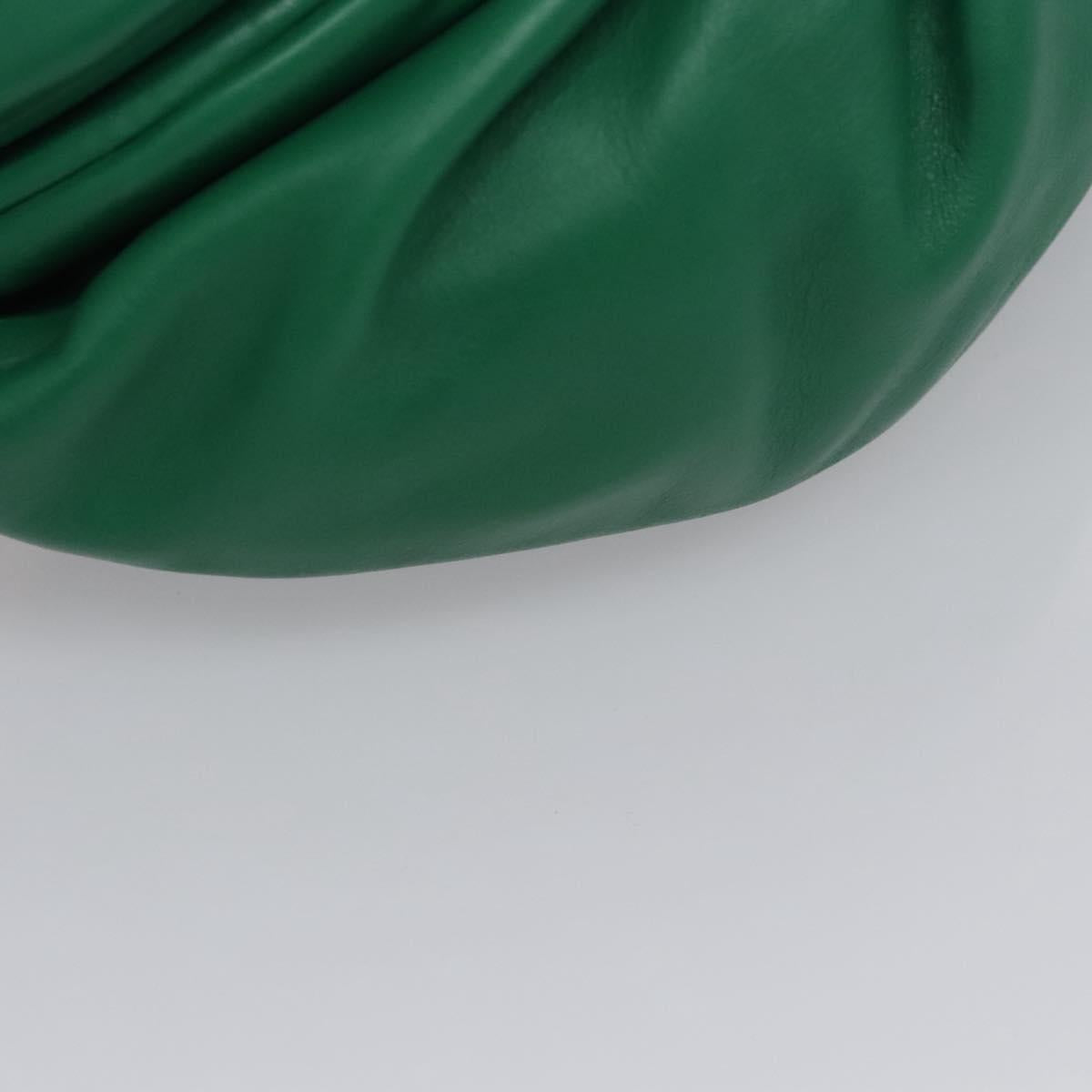BOTTEGA VENETA Chain Shoulder Bag Leather Green Auth EC599V