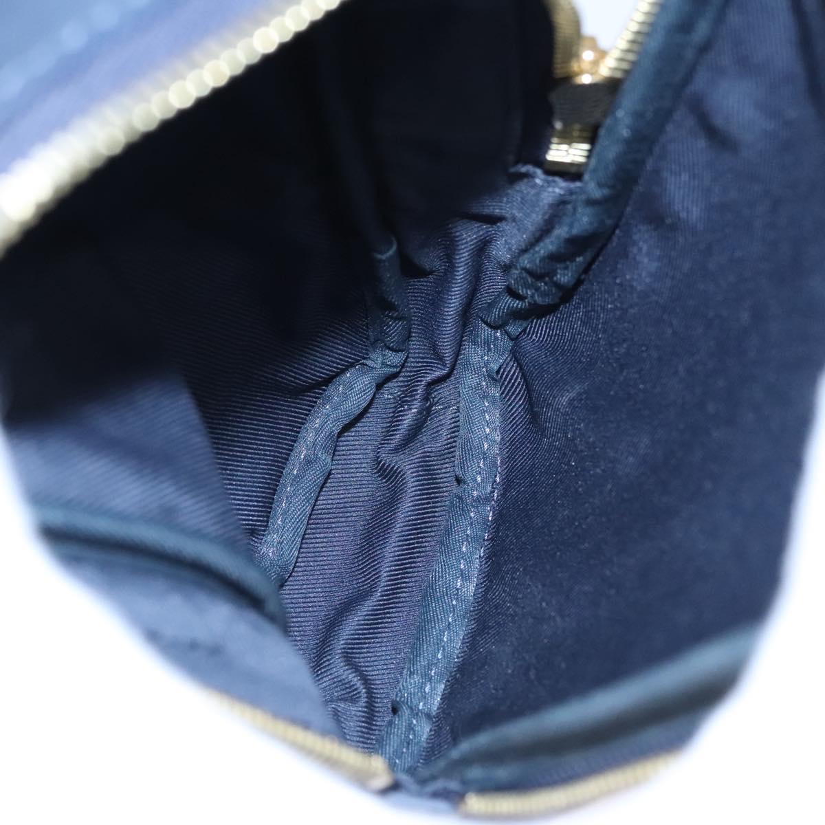 LOUIS VUITTON LV Squared Double Phone Pouch Blue M81060 LV Auth EC603A