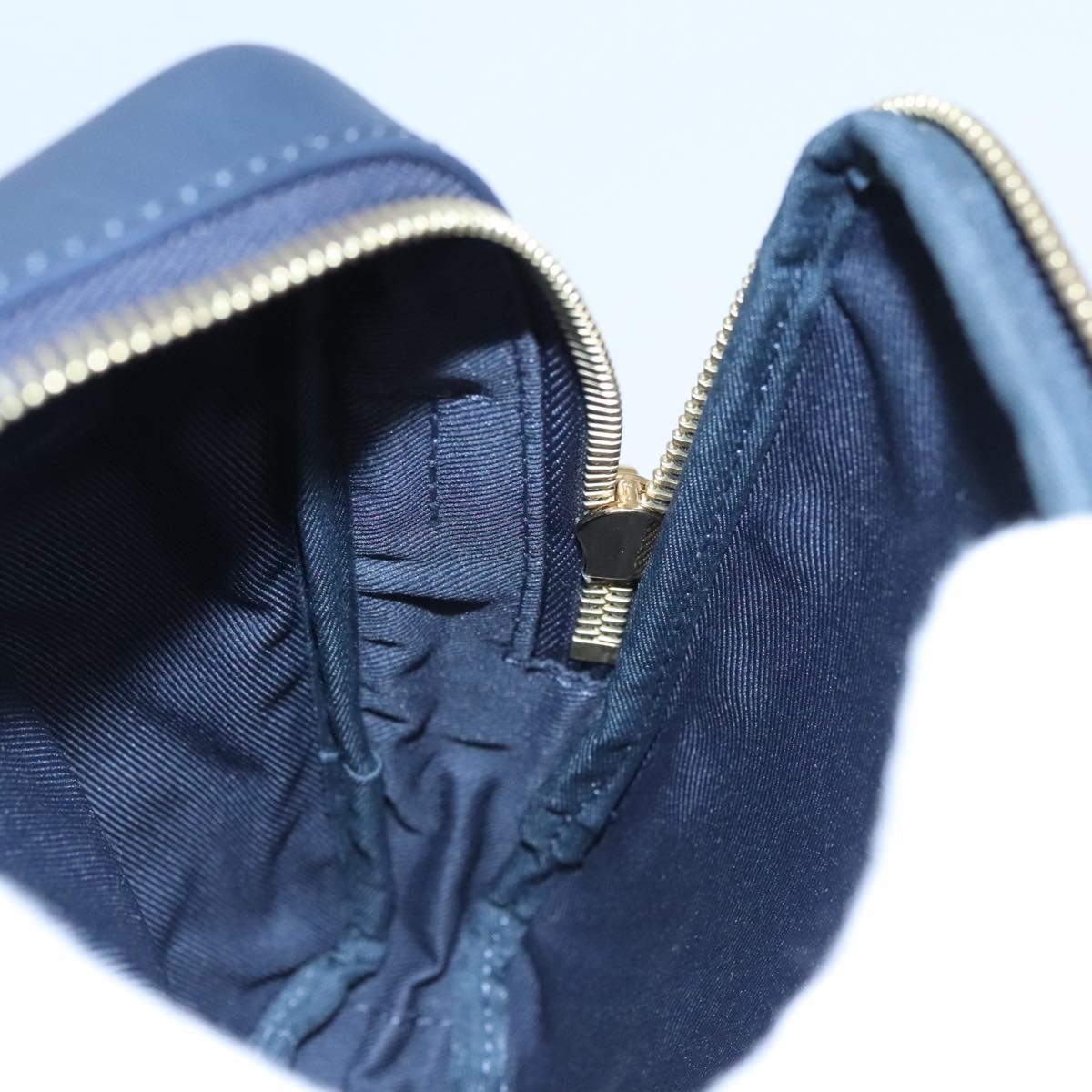 LOUIS VUITTON LV Squared Double Phone Pouch Blue M81060 LV Auth EC603A