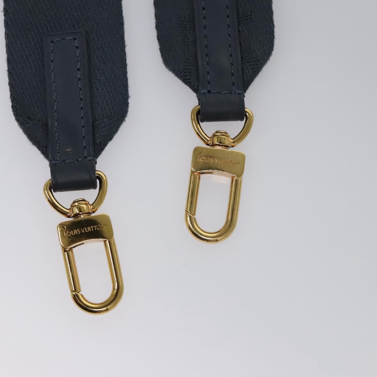 LOUIS VUITTON LV Squared Double Phone Pouch Blue M81060 LV Auth EC603A