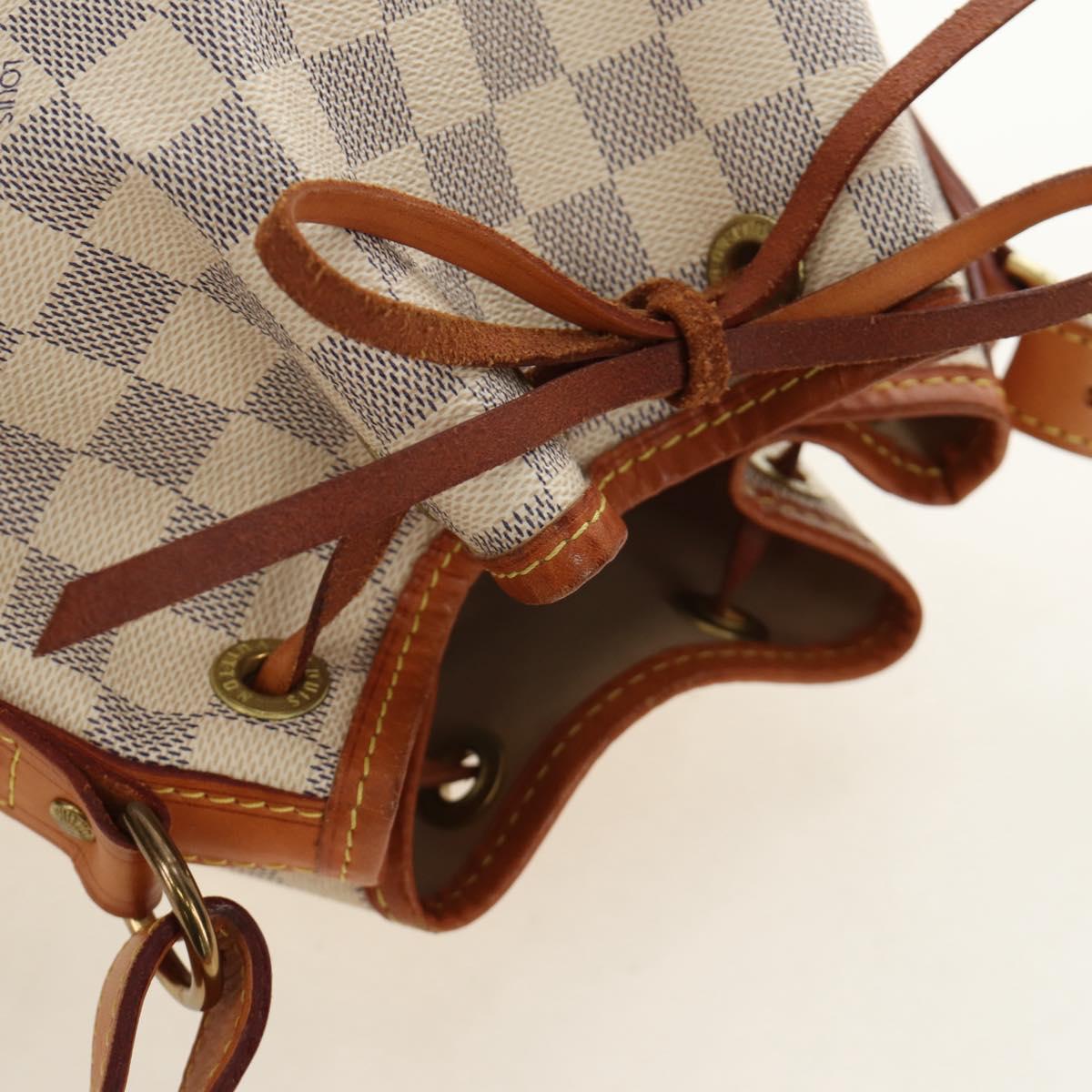 LOUIS VUITTON Damier Azur Noe BB Shoulder Bag N41220 LV Auth EC604